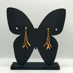 Vintage Gold Tone Dangle Earrings NEW